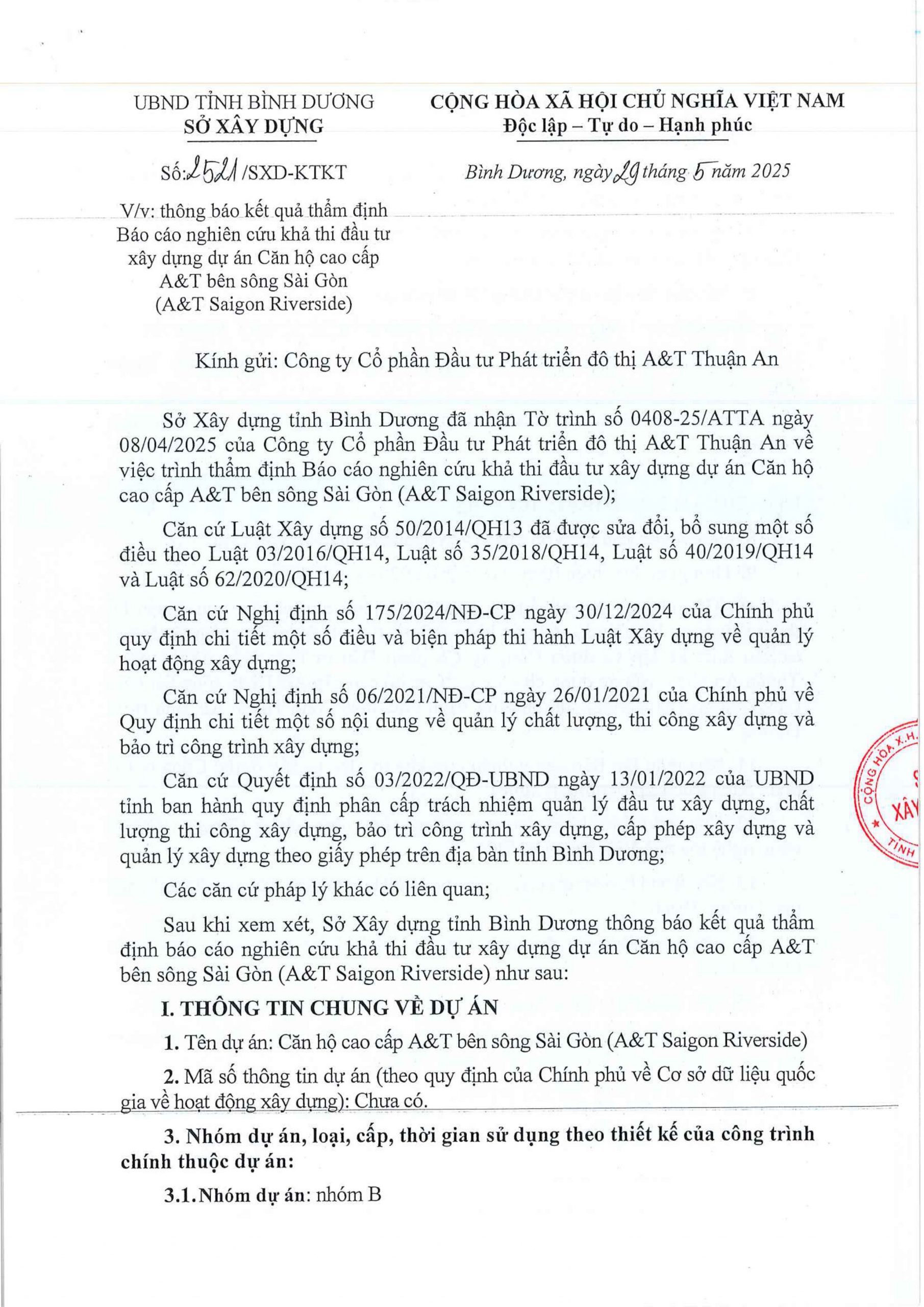 A&T Saigon Riverside tiếp tục hoàn thiện pháp lý, sẵn sàng bước vào giai đoạn mới