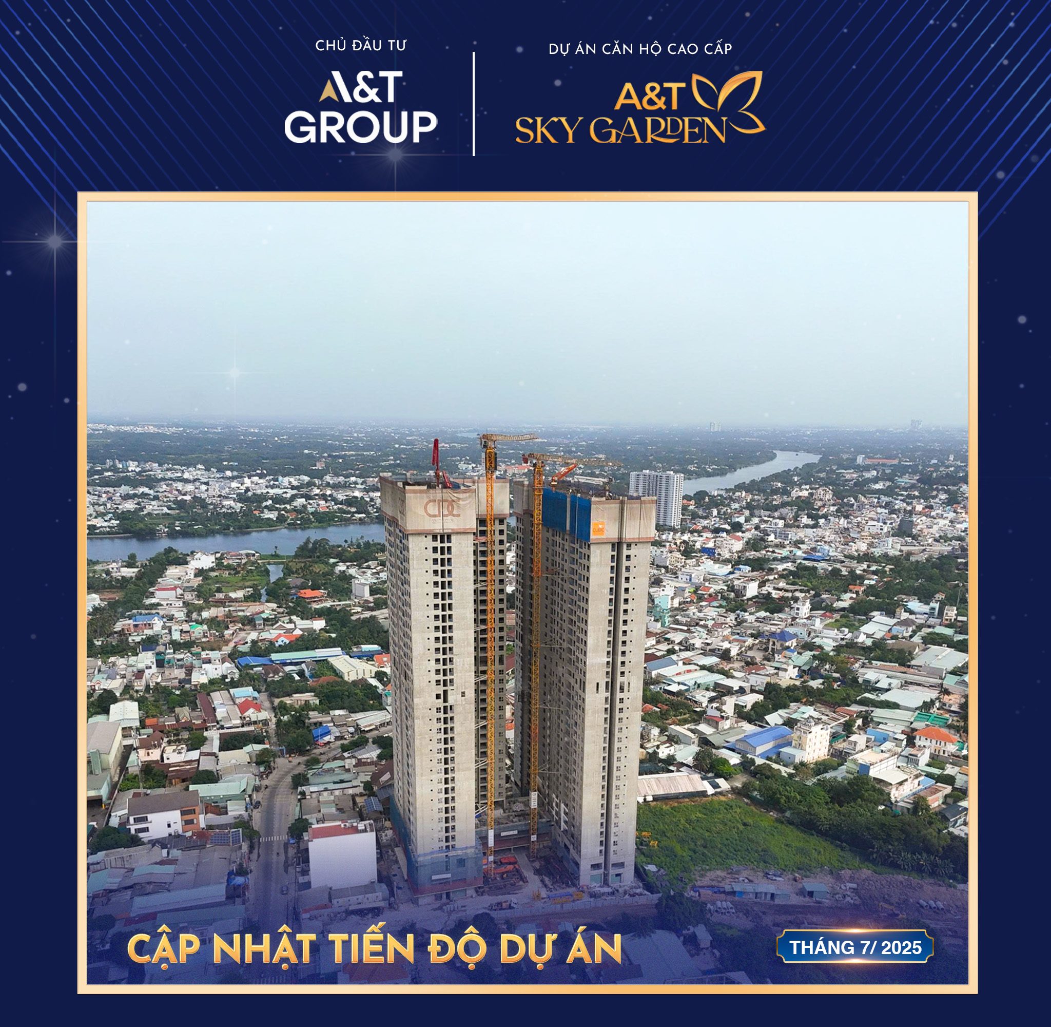 cập nhật tiến độ hạ tầng tháng 07/2025 Sky Garden